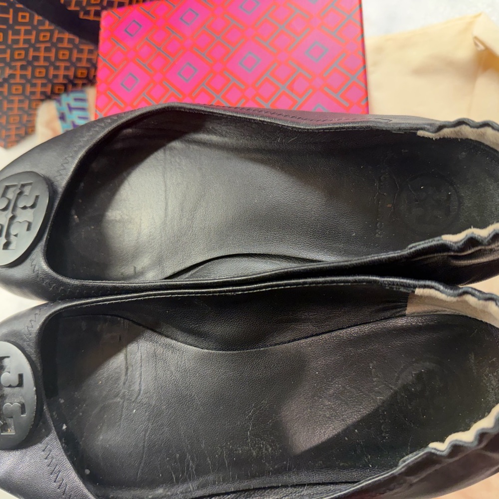 Tory Burch Minnie Travel ballet Black Flats - Picture 3 of 14